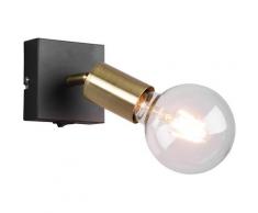 TRIO Leuchten Wandstrahler VANNES, Wandspot mit Schalter, 1-flammig, E27, 1 St., E27-Leuchtmittel frei wählbar, dreh- und schwenkbar grau Strahler Spots Lampen