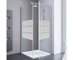 Schulte Eckdusche Alexa Style 2.0, inkl. Seitenwand und Duschwanne silberfarben Duschkabinen Duschen Bad Sanitär