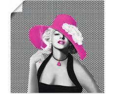 Artland Wandbild Marilyn in Pop Art rosa Bilder Bilderrahmen Wohnaccessoires