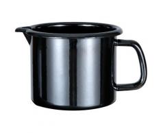 GSW Milchtopf Profi-Black-Star, Stahl-Emaille, (1 tlg.), 1,5 Liter schwarz Töpfe