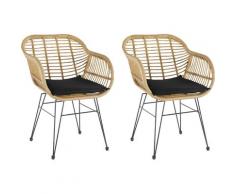 Homexperts Esszimmerstuhl Ylvi, Sitzschale aus Kunststoff in Rattan-Optik mit Sitzkissen Stoffbezug beige Esszimmerstühle Stühle Sitzbänke