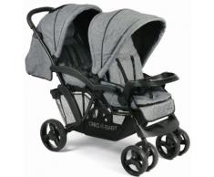 CHIC4BABY Geschwisterwagen "Doppio jeans blue", grau, Unisex, grau