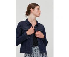 Ichi Jeansjacke IHSTAMPE JA 20111235, Trendige mit Knopfleiste blau Damen