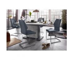 Homexperts Essgruppe Bärbel/Amelie blau Essgruppen Tische Sitzmöbel-Sets