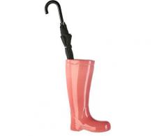 GILDE Schirmständer Regenschirmständer Stiefel, rosa, für Regenschirme, Höhe 45 cm, Gummistiefel-Form, aus Keramik rosa Ständer, Halterungen Haken Aufbewahrung Ordnung Wohnaccessoires