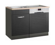 HELD MÖBEL Spülenschrank Falun Breite 110 cm, grau, grau