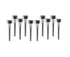 näve LED Gartenleuchte, LED-Board, Tageslichtweiß-Kaltweiß, 10er-Set silberfarben LED-Lampen LED-Leuchten SOFORT LIEFERBARE Lampen Leuchten Gartenleuchte
