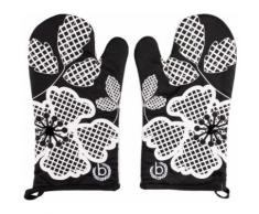bugatti Topfhandschuhe "Paisley" (Set 2-tlg bestehend aus 2x Ofenhandschuh), schwarz, schwarz-weiß