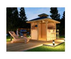 weka Pavillon Gartenoase, (Set), BxT: 294x294 cm, inkl. Brüstung beige Pavillons Garten Balkon