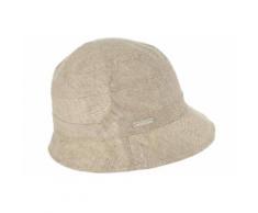 Seeberger Sonnenhut Glocke aus Baumwoll- Leinenstoff 54614-0, braun, Damen, sand