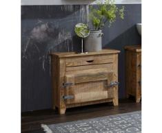 SIT Badkommode Frigo, Mangoholz im Antik-Look mit Kühlschrankgriffen, Breite 67 cm, Shabby Chic, Vintage beige Bad-Kommoden Badmöbel