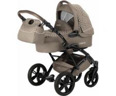 knorr-baby Kombi-Kinderwagen Set Voletto Tupfen sand-creme, braun, Unisex, sand-creme