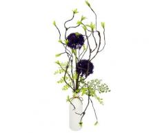 I.GE.A. Kunstblume Arrangement Allium, Vase aus Keramik lila Künstliche Zimmerpflanzen Kunstpflanzen Wohnaccessoires