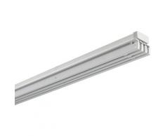 Flächenvorhangschiene, Schienensystem, ausziehbar, 2- oder 3-läufig, silberfarben, aluminium