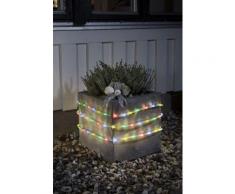 KONSTSMIDE LED Lichterschlauch mit Lichtsensor und Timer, farblos, Neutral, transparent