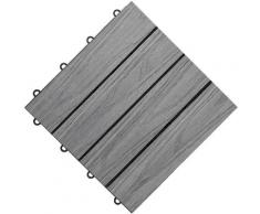 florco Klickfliesen WPC 3D,anthrazit,30x30x 2,7 cm, (6 St.), 6 Stück/Pack (≈ 0,54 m²) grau Fliesen Bodenbeläge Bauen Renovieren