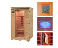 HOME DELUXE Infrarotkabine Redsun M, 40 mm, für bis zu 2 Personen beige Infrarotkabinen Sauna Bad Sanitär