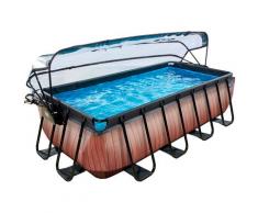 EXIT Framepool braun Swimmingpools Pools Planschbecken Garten Balkon