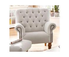 Home affaire Sessel Lord beige Hocker SOFORT LIEFERBARE Möbel