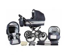 bergsteiger Kombi-Kinderwagen Venedig, grey & red stripes, 3in1, (10-tlg.) grau Kinder Kombikinderwagen Kinderwagen Buggies