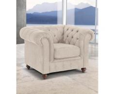 Premium collection by Home affaire Sessel Chesterfield beige Hocker SOFORT LIEFERBARE Möbel