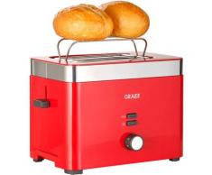 Graef Toaster TO 63, für 2 Scheiben, 888 Watt rot 2-Scheiben-Toaster Haushaltsgeräte