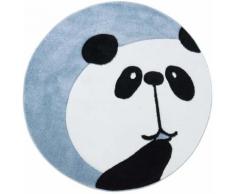 Carpet City Kinderteppich Bueno Kids 1389, rund, 13 mm Höhe, Panda Bär in pastell Farben blau Teppiche