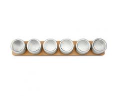 ROMINOX Gewürzboard Gustus, (Set, 7 St.), mit Magnetboard silberfarben Für Hobbyköche