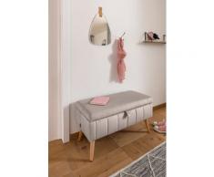 my home Truhenbank Amira, mit Staufach, in 3 Bezugsqualitäten feiner Steppung beige Truhenbänke Sitzbänke Stühle