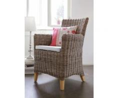 Home affaire Rattanstuhl braun Sessel Hocker SOFORT LIEFERBARE Möbel Stühle