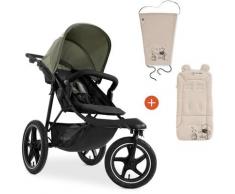 Dreirad-Kinderwagen HAUCK "Runner 2, Mickey Mouse olive" olive, mickey mouse, winnie the pooh Baby Kinderwagen Buggies inkl. Sitzauflage und Sonnensegel mit Winnie Pooh-Design