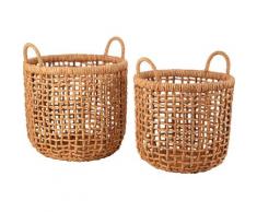 Schneider Flechtkorb 2er-Set, (1 St.) beige Aufbewahrung Ordnung Wohnaccessoires