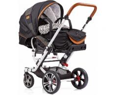 Gesslein Kombi Kinderwagen, »F6 Air+, Weiß/Cognac & Tragetasche C1 Cognac«, Unisex