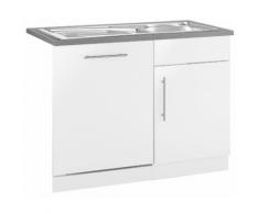 wiho Küchen Spülenschrank Cali, 110 cm breit, inkl. Tür/Sockel für Geschirrspüler grau Spülenschränke Küchenschränke Küchenmöbel
