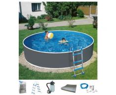 MyPool Rundpool Standard (Set) grau Swimmingpools Pools Planschbecken Garten Balkon