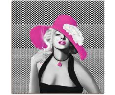 Artland Wandbild Marilyn in Pop Art rosa Bilder Bilderrahmen Wohnaccessoires