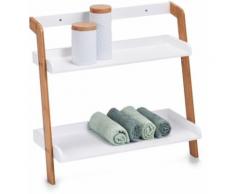 Zeller Present Leiterregal Bamboo, (Set, 5 St.), 2 Ablageflächen, je 56 x 23 cm weiß Badregale Regale