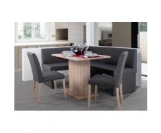 Eckbankgruppe (Set 4-tlg), grau, anthrazit/sonoma eiche