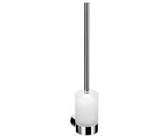 Emco WC-Garnitur Fino, Set, 3 St., aus Glas-Metall, satiniertes Glas weiß WC-Zubehör Badaccessoires Badmöbel