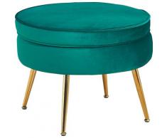 SalesFever Sitzhocker Clam, aus weichem Samtvelours grün Hocker