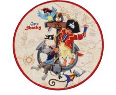 Kinderteppich SH-302 Capt`n Sharky rund Höhe 2 mm, natur, Neutral, beige