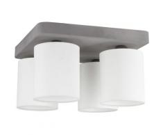 SPOT Light Deckenleuchte GENTLE, E27, 1 St., Leuchtenschirm aus wertigen Stoff, Echtes Beton - handgefertigt, Naturprodukt Nachhaltig, Made in Europe grau Deckenleuchten