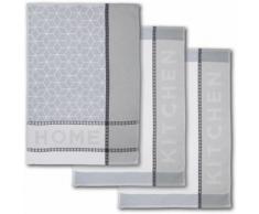 Dyckhoff Geschirrtuch HOME / KITCHEN (Set, 6-tlg.) grau Aufbewahrung Küchenhelfer Haushaltswaren Geschirrtücher