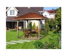 weka Pavillon Paradies 1, (Set), BxT: 294x294 cm, inkl. Dachschindeln und Pfostenanker fi natur Pavillons Garten Balkon