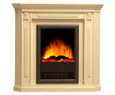 Elektrokamin ALBERO "Nepal" Elektrokaminöfen beige Elektrokamine Eckkamin mit Heizung, 2 Heizstufen 10002000 W, LED 3D Flammeffekt