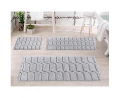 Grund Badematte Vogue, Höhe 24 mm, rutschhemmend beschichtet, besonders dichter Flor grau Badematten