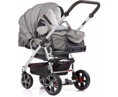 Gesslein Kombi Kinderwagen F4 Air+ Eloxiert Graphit & Tragetasche C1 Lift Grau, grau, Unisex, Grau