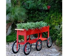Herstera Garden Hochbeet Wheels rot Hochbeete Gewächshäuser Garten Balkon Pflanzgefäße