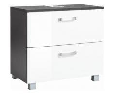 HELD MÖBEL Waschbeckenunterschrank Ravenna Breite 70 cm Türen mit Anschlagdämpfern, schwarz, grafit/weiß