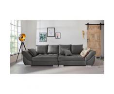 INOSIGN Big-Sofa Rome, Steppung im Sitzbereich, Federkern-Polsterung grau Big Sofas XXL Couches